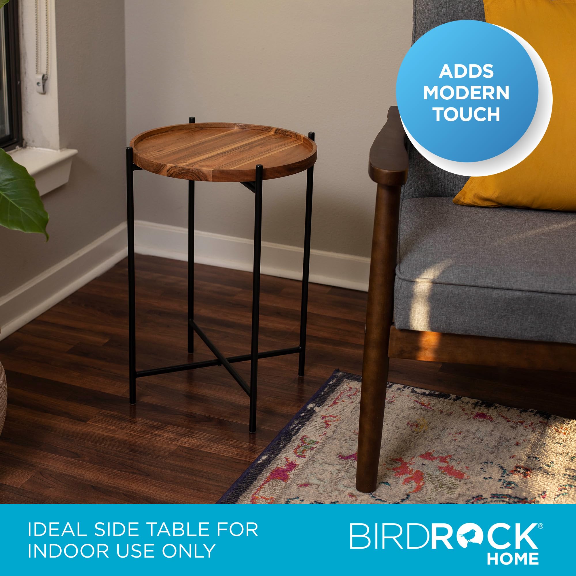 Amazon｜BIRDROCK HOME 折りたたみ式サイドテーブル 取り外し可能な